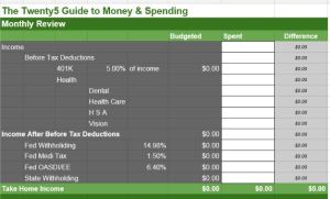 The budget screenshot